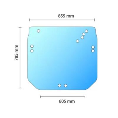 art.nr. HK59003 ACHTERRUIT GLAS (11 GATEN)